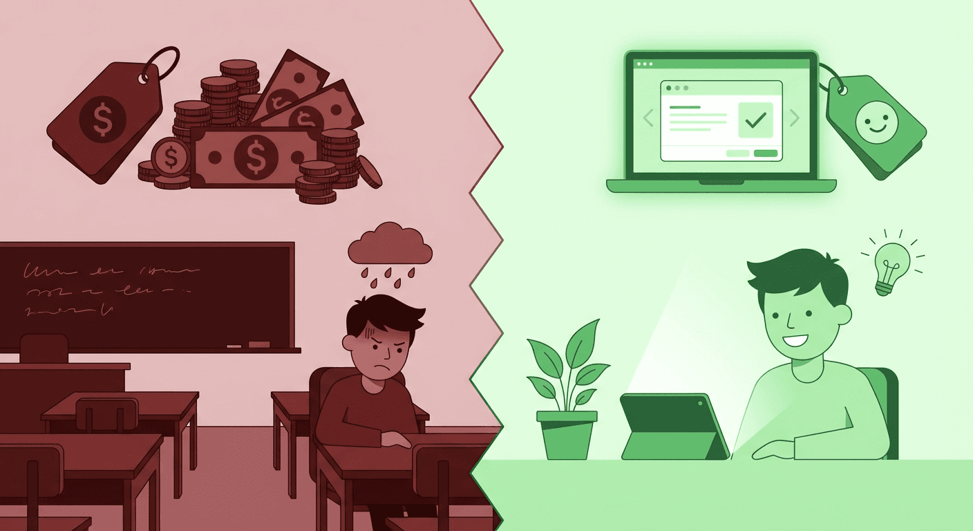 Comparativa: academia tradicional vs preparación digital con OposDock